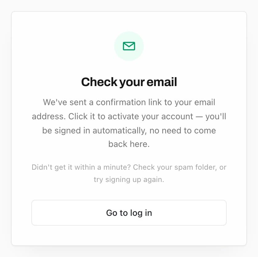 Confirm your email